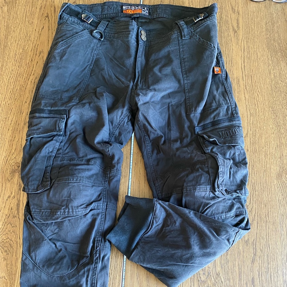 MotoGirl Lara Cargo Black Trousers Motorcycle Pants